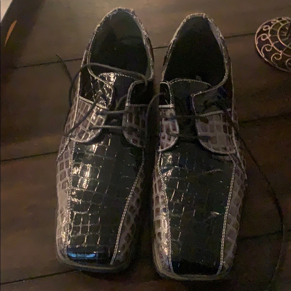 Milano Moda grey and black shoes size 14